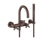 Dornbracht TARA väggmonterad kryssgrepp Borstad Dark Bronze badkarsblandare