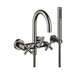 Dornbracht TARA väggmonterad kryssgrepp Dark Chrome badkarsblandare