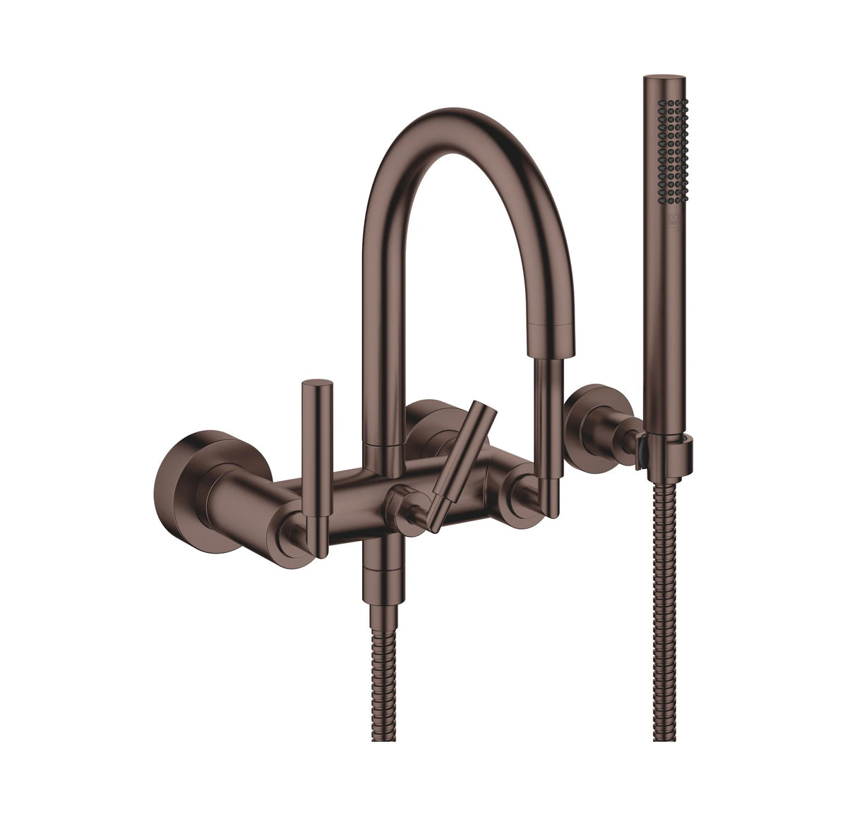 Dornbracht TARA väggmonterad spakgrepp Borstad Dark Bronze badkarsblandare