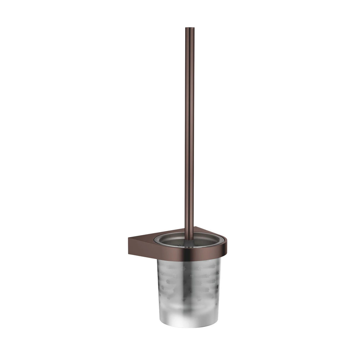 Toalettborstset Dornbracht väggmodell med glas Borstad Dark Bronze