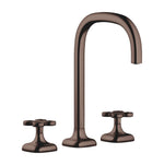 Tvättställsblandare Dornbracht COYA 3-hål med kryssgrepp och lyftventil Borstad Dark Bronze