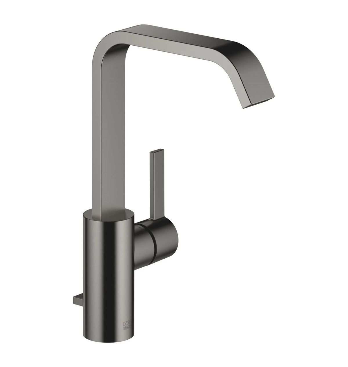 Tvättställsblandare Dornbracht IMO med hög pip och lyftventil Borstad Dark Platinum