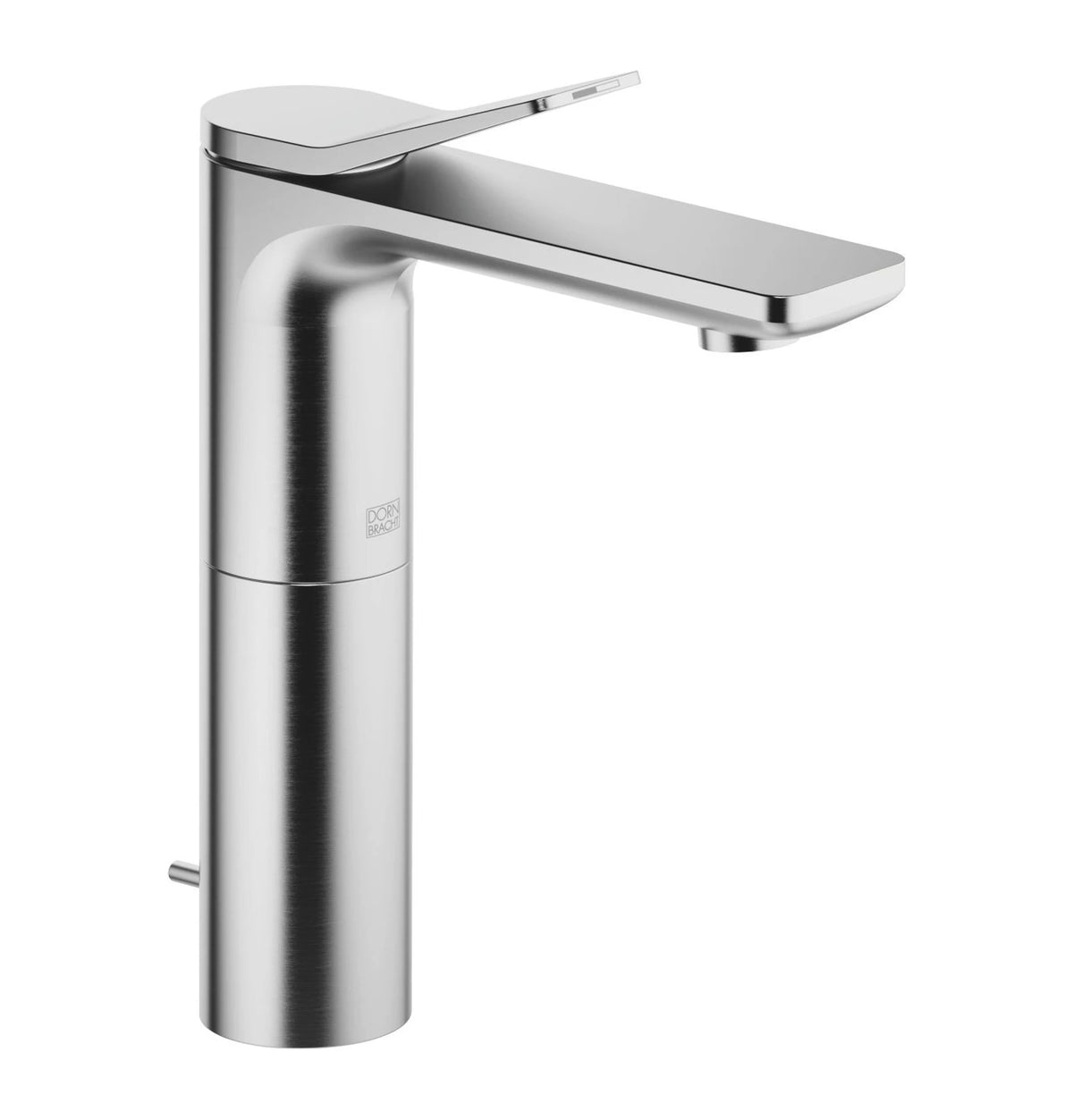 Tvättställsblandare Dornbracht LISSÉ med högre bas och lyftventil 130 mm Borstad Krom