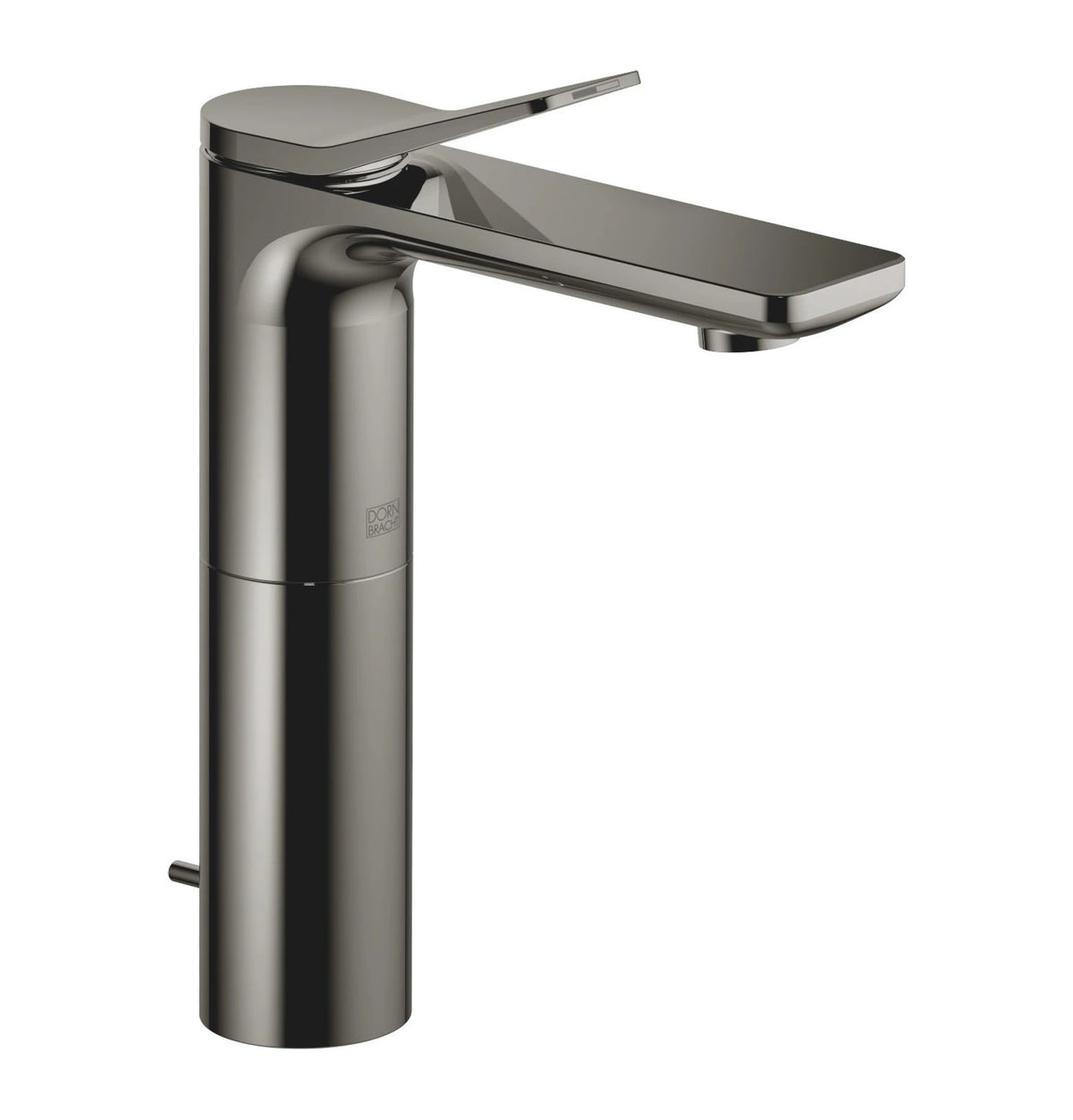 Tvättställsblandare Dornbracht LISSÉ med högre bas och lyftventil 130 mm Dark Chrome