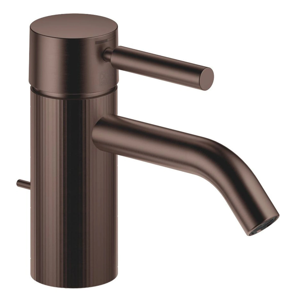 Tvättställsblandare Dornbracht META med lyftventil och facetterad struktur Borstad Dark Bronze