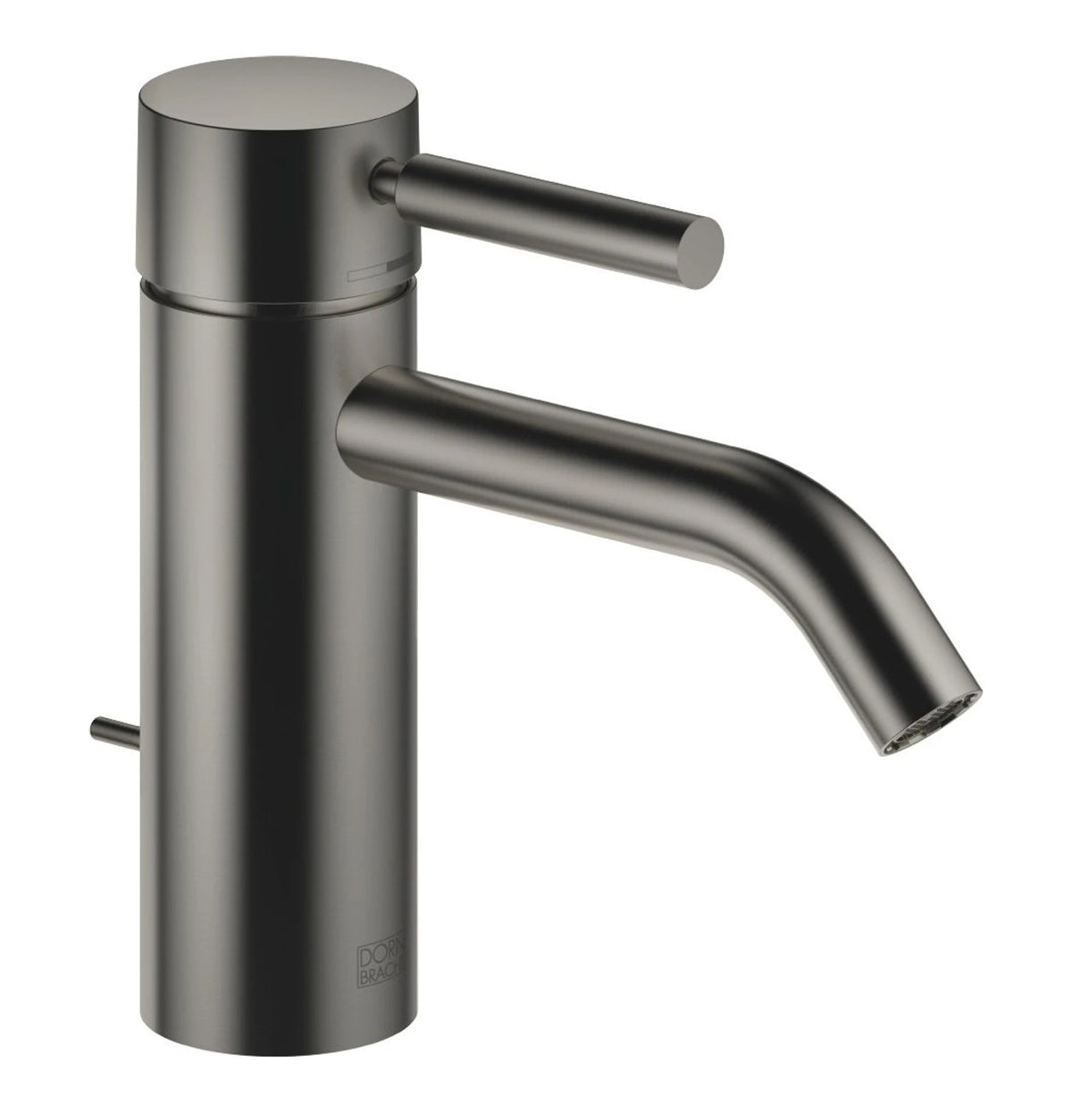 Tvättställsblandare Dornbracht META med lyftventil och fast pip 135 mm Borstad Dark Platinum
