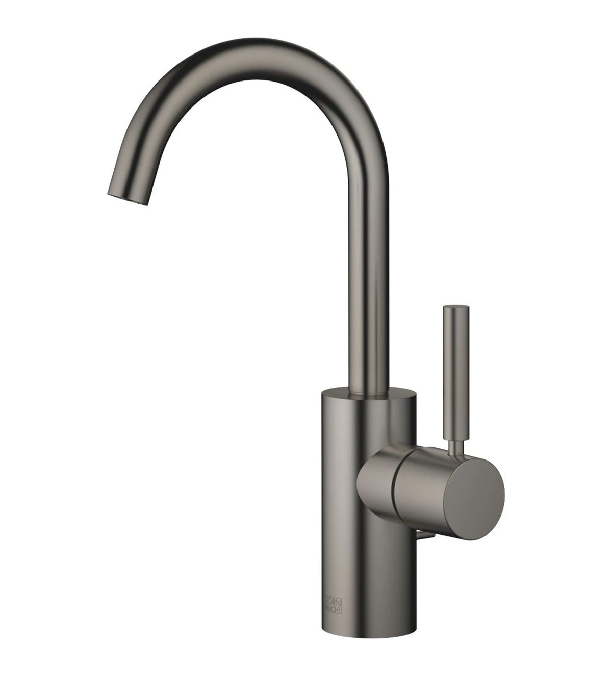 Tvättställsblandare Dornbracht META med lyftventil och svängbar pip 123 mm Borstad Dark Platinum