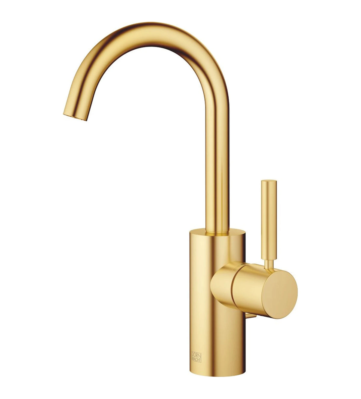 Tvättställsblandare Dornbracht META med lyftventil och svängbar pip 123 mm Borstad Guld