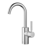 Tvättställsblandare Dornbracht META med lyftventil och svängbar pip 123 mm Borstad Krom