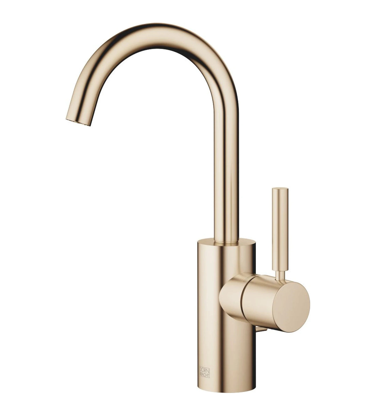 Tvättställsblandare Dornbracht META med lyftventil och svängbar pip 123 mm Borstad Light Gold