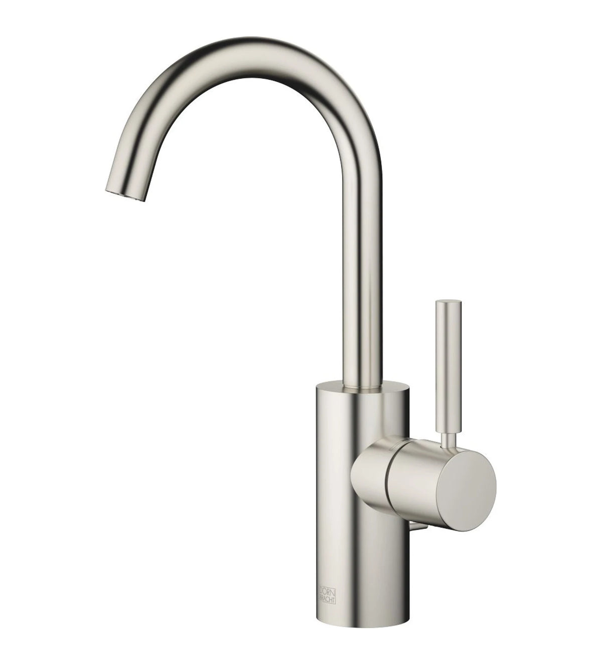 Tvättställsblandare Dornbracht META med lyftventil och svängbar pip 123 mm Borstad Platina