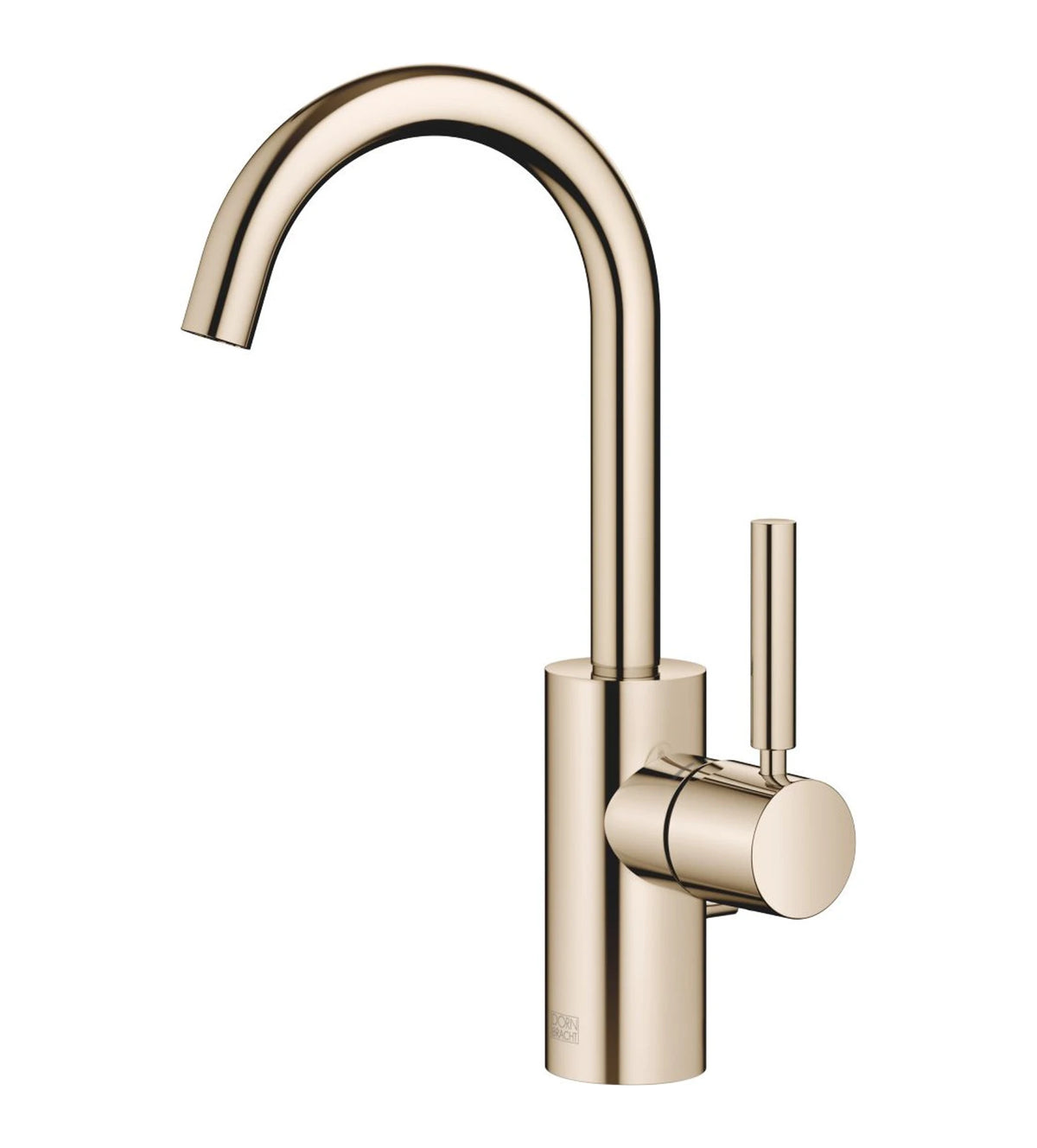 Tvättställsblandare Dornbracht META med lyftventil och svängbar pip 123 mm Light Gold