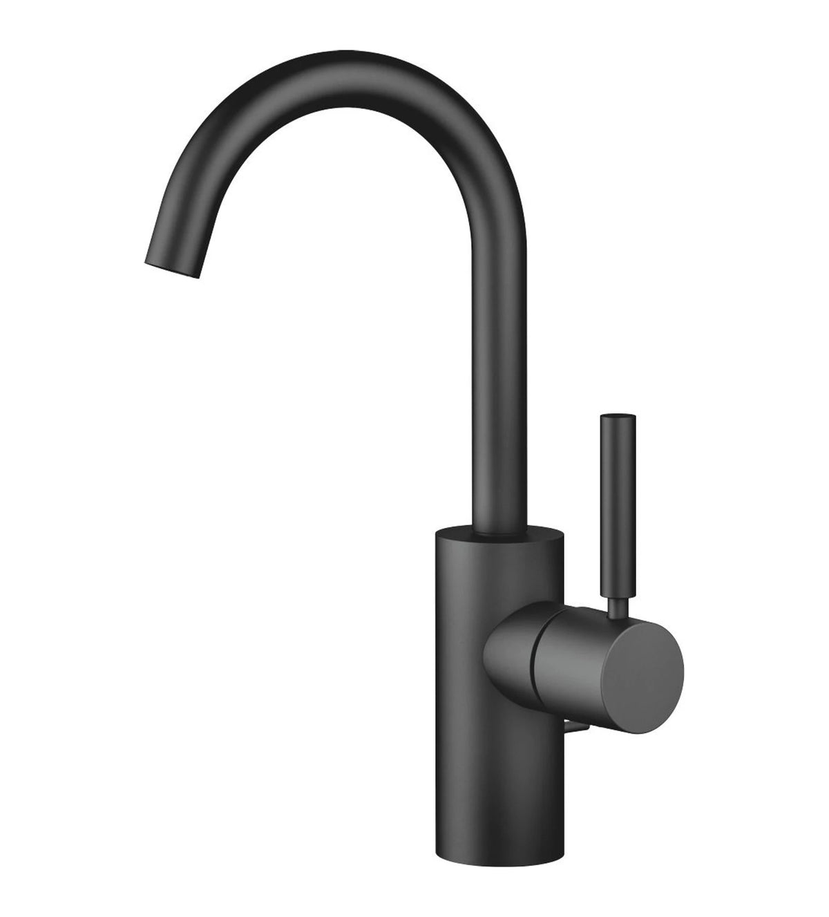 Tvättställsblandare Dornbracht META med lyftventil och svängbar pip 123 mm Matt Svart