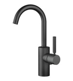 Tvättställsblandare Dornbracht META med lyftventil och svängbar pip 123 mm Matt Svart