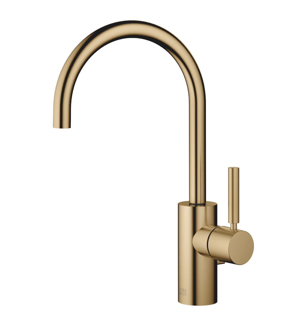 Tvättställsblandare Dornbracht META med lyftventil och svängbar pip 165 mm, pipböjning 180° Borstad Dark Brass