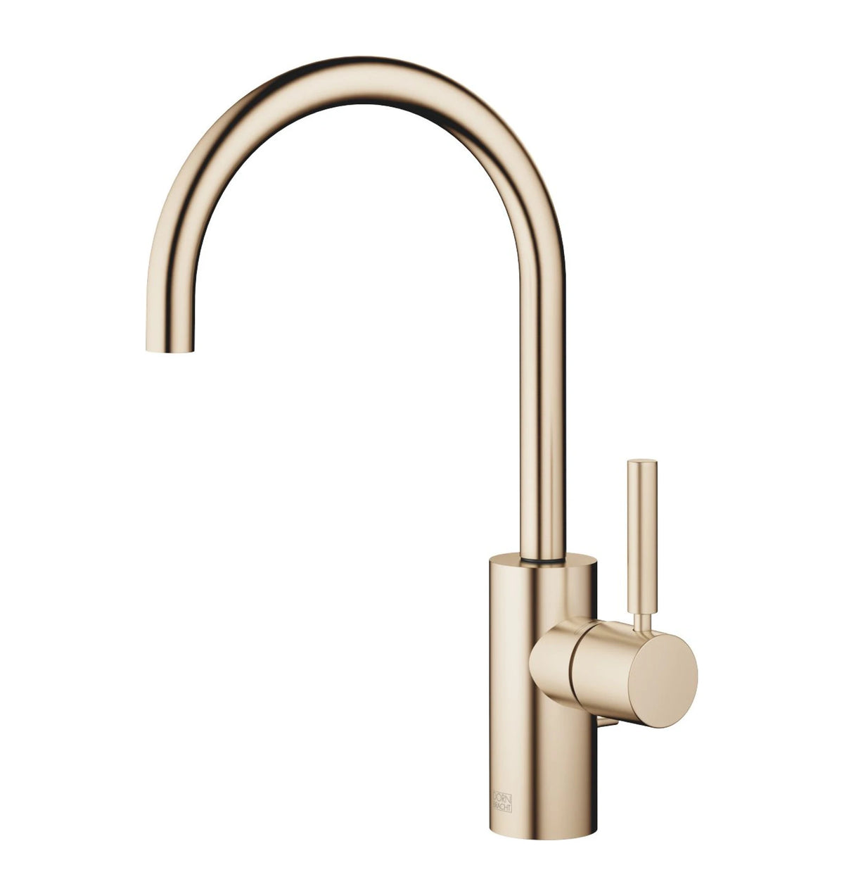 Tvättställsblandare Dornbracht META med lyftventil och svängbar pip 165 mm, pipböjning 180° Borstad Light Gold