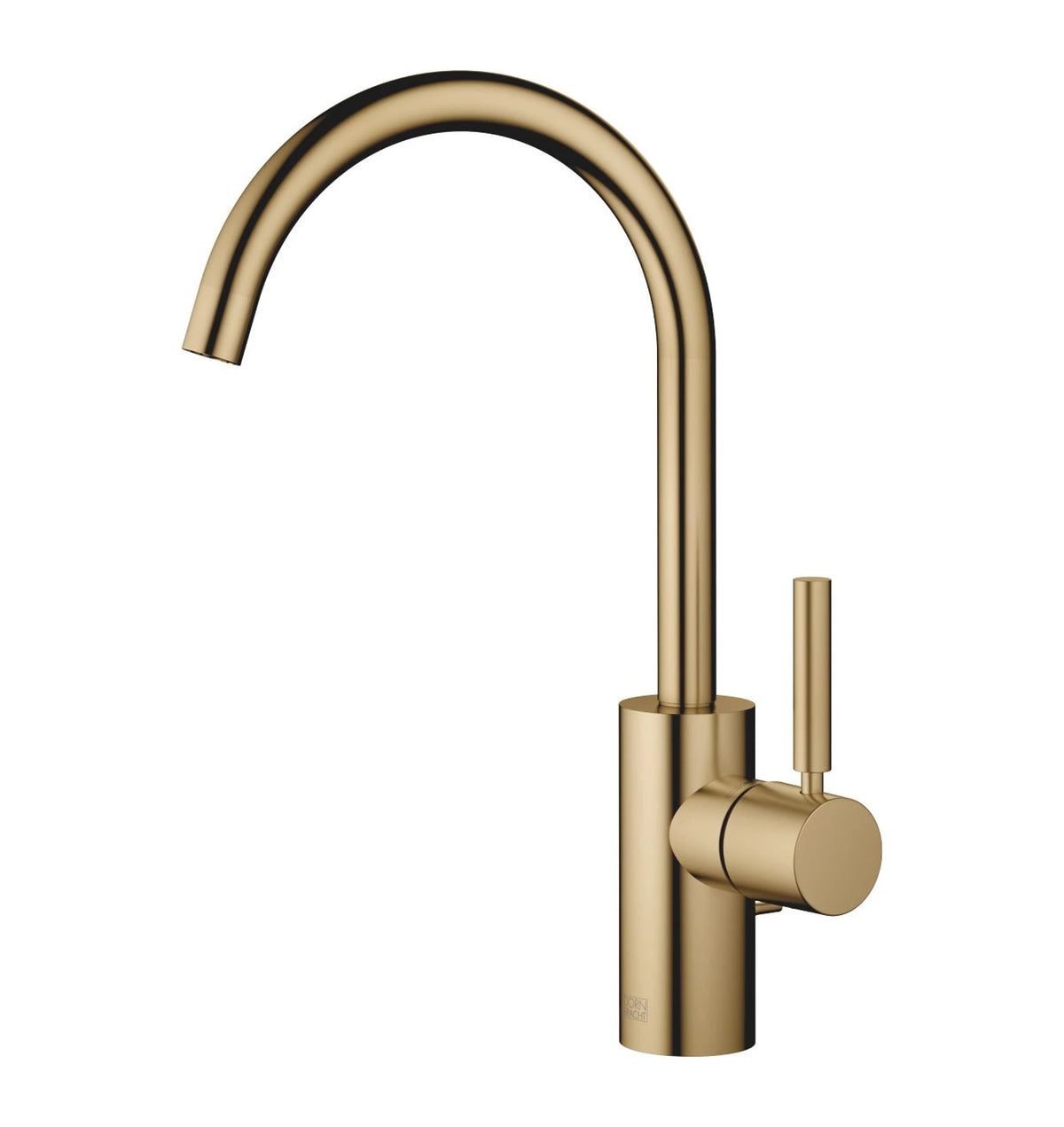 Tvättställsblandare Dornbracht META med lyftventil och svängbar pip 167 mm Borstad Dark Brass