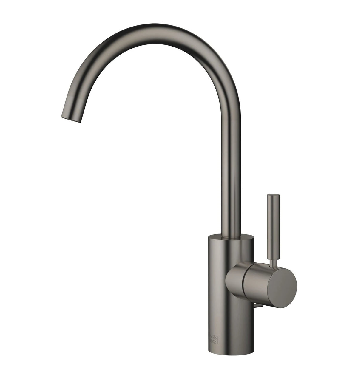 Tvättställsblandare Dornbracht META med lyftventil och svängbar pip 167 mm Borstad Dark Platinum
