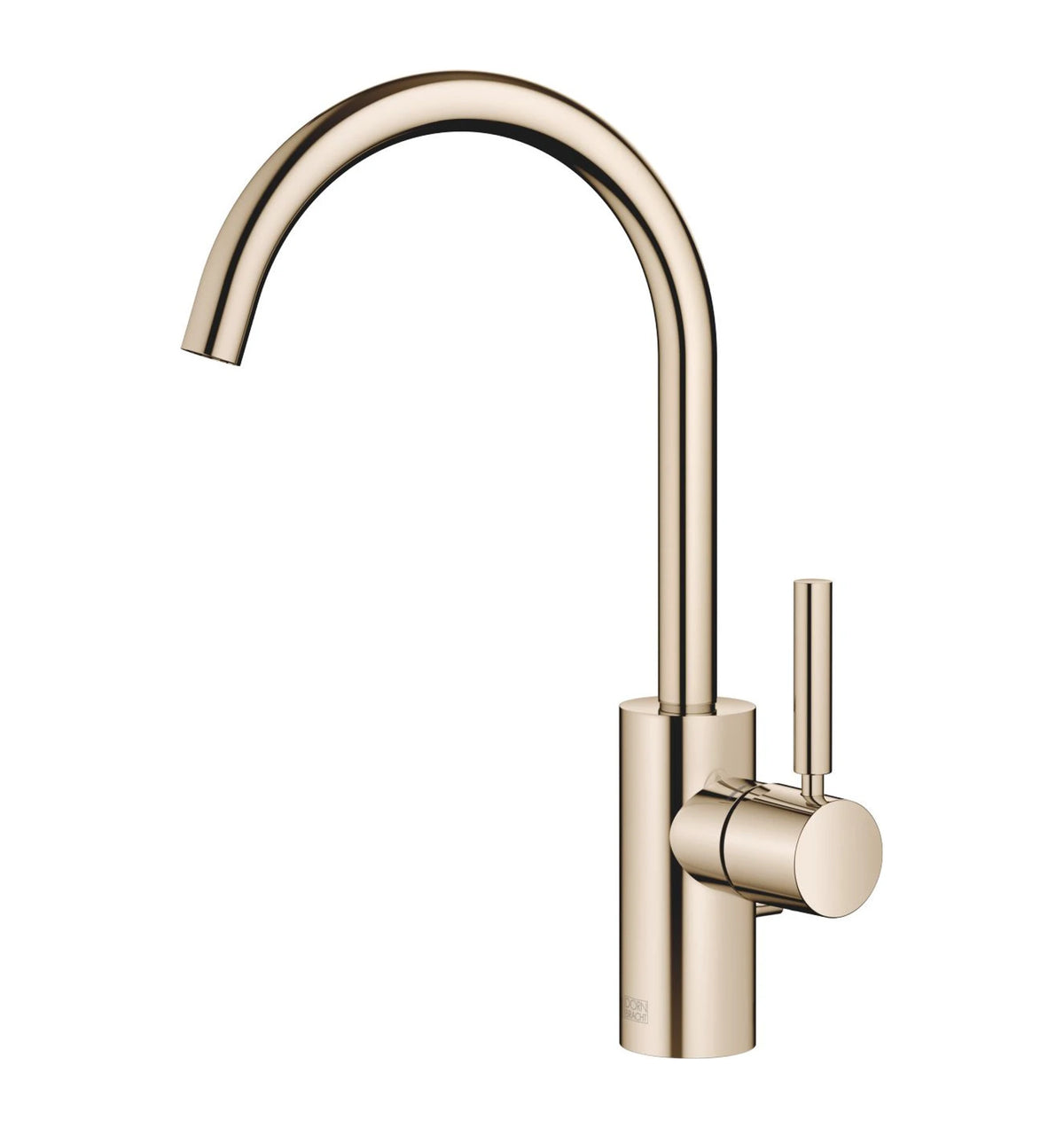 Tvättställsblandare Dornbracht META med lyftventil och svängbar pip 167 mm Light Gold