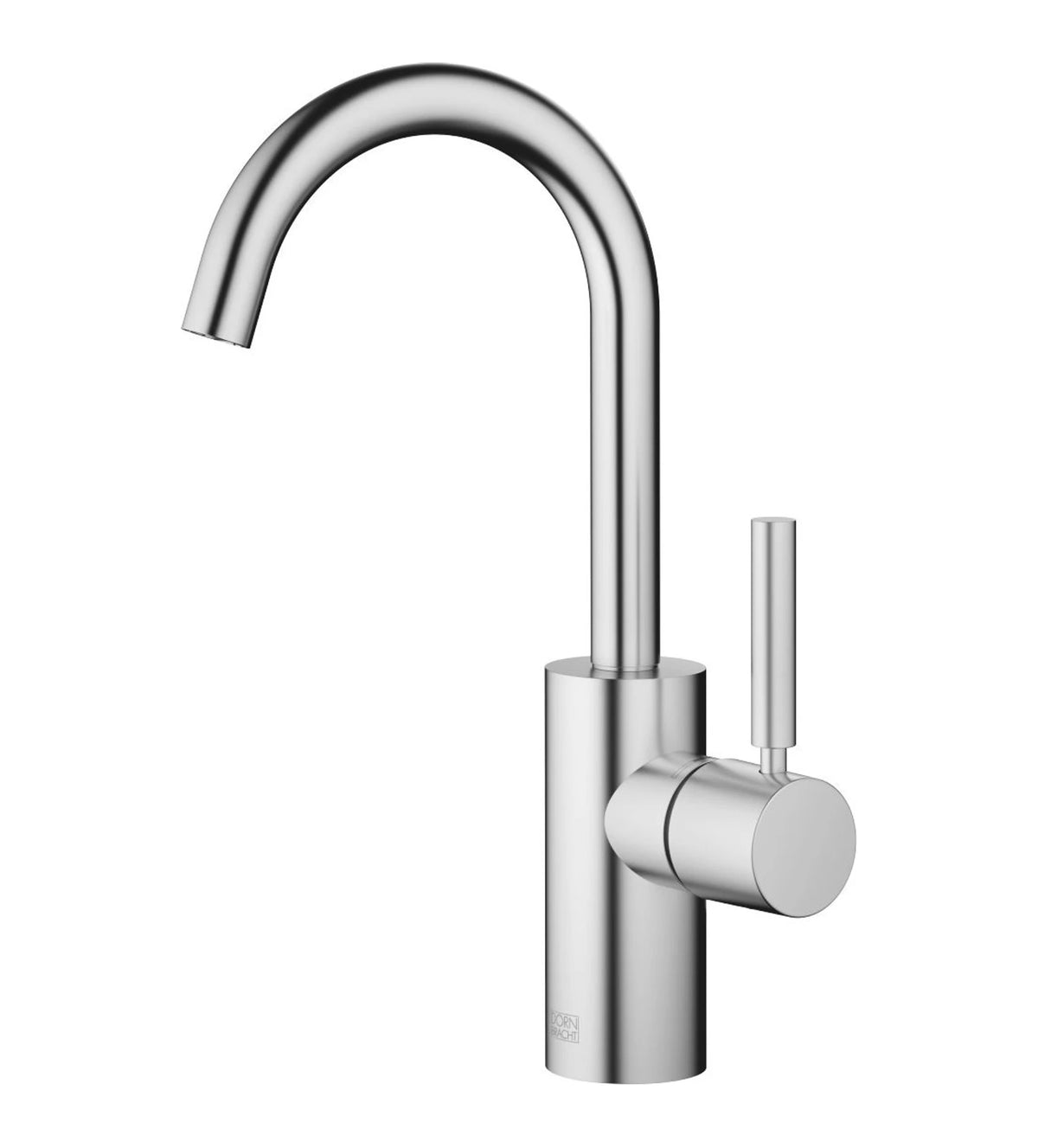 Tvättställsblandare Dornbracht META utan lyftventil och svängbar pip 123 mm Borstad Krom