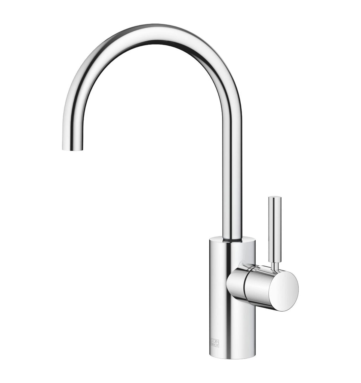 Tvättställsblandare Dornbracht META utan lyftventil och svängbar pip 165 mm, pipböjning 180° Krom