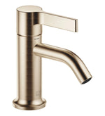 Tvättställsblandare Dornbracht VAIA med lyftventil och fast pip 106 mm Borstad Champagne