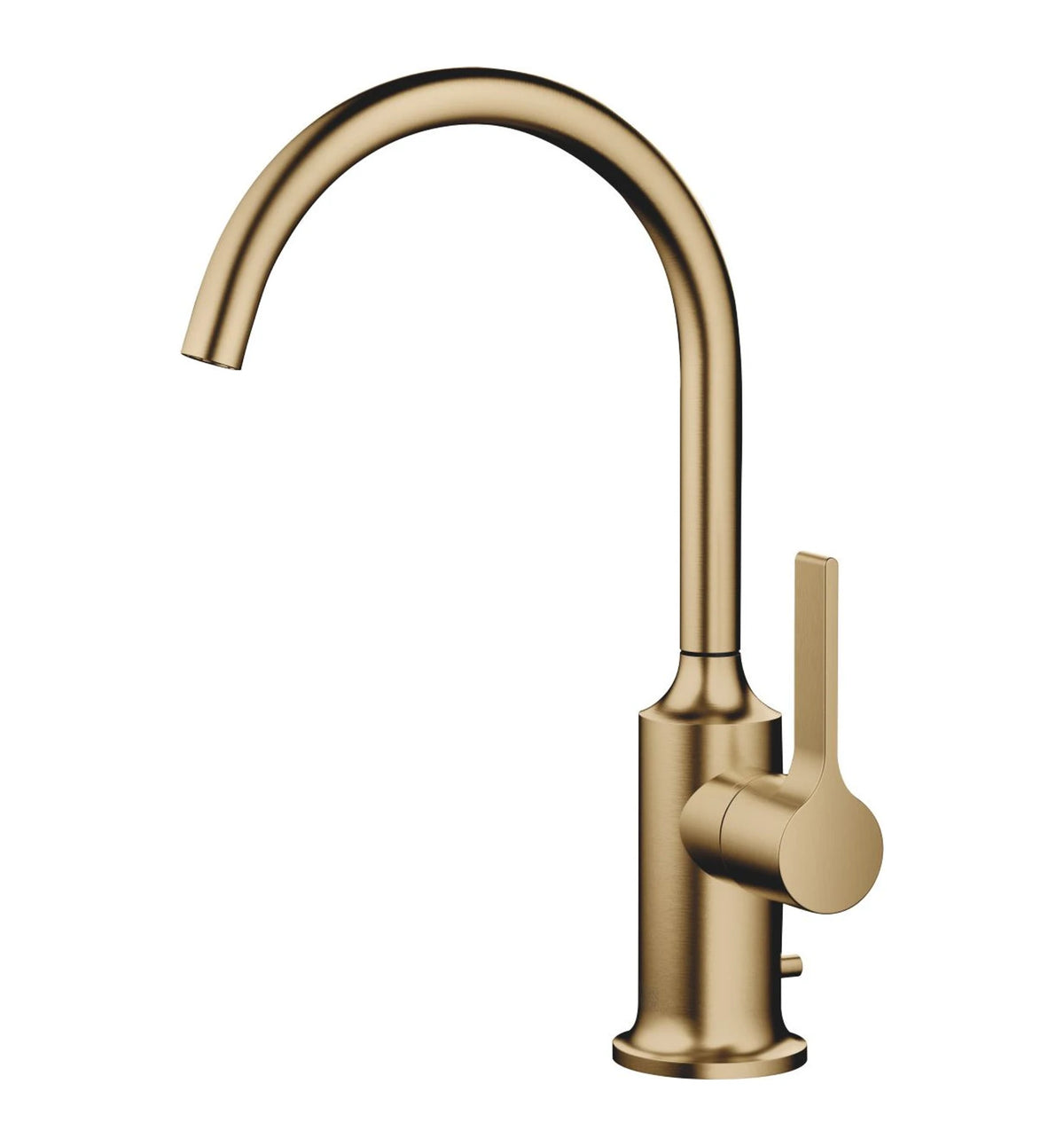 Tvättställsblandare Dornbracht VAIA med spakgrepp, lyftventil och svängbar pip 167 mm Borstad Dark Brass