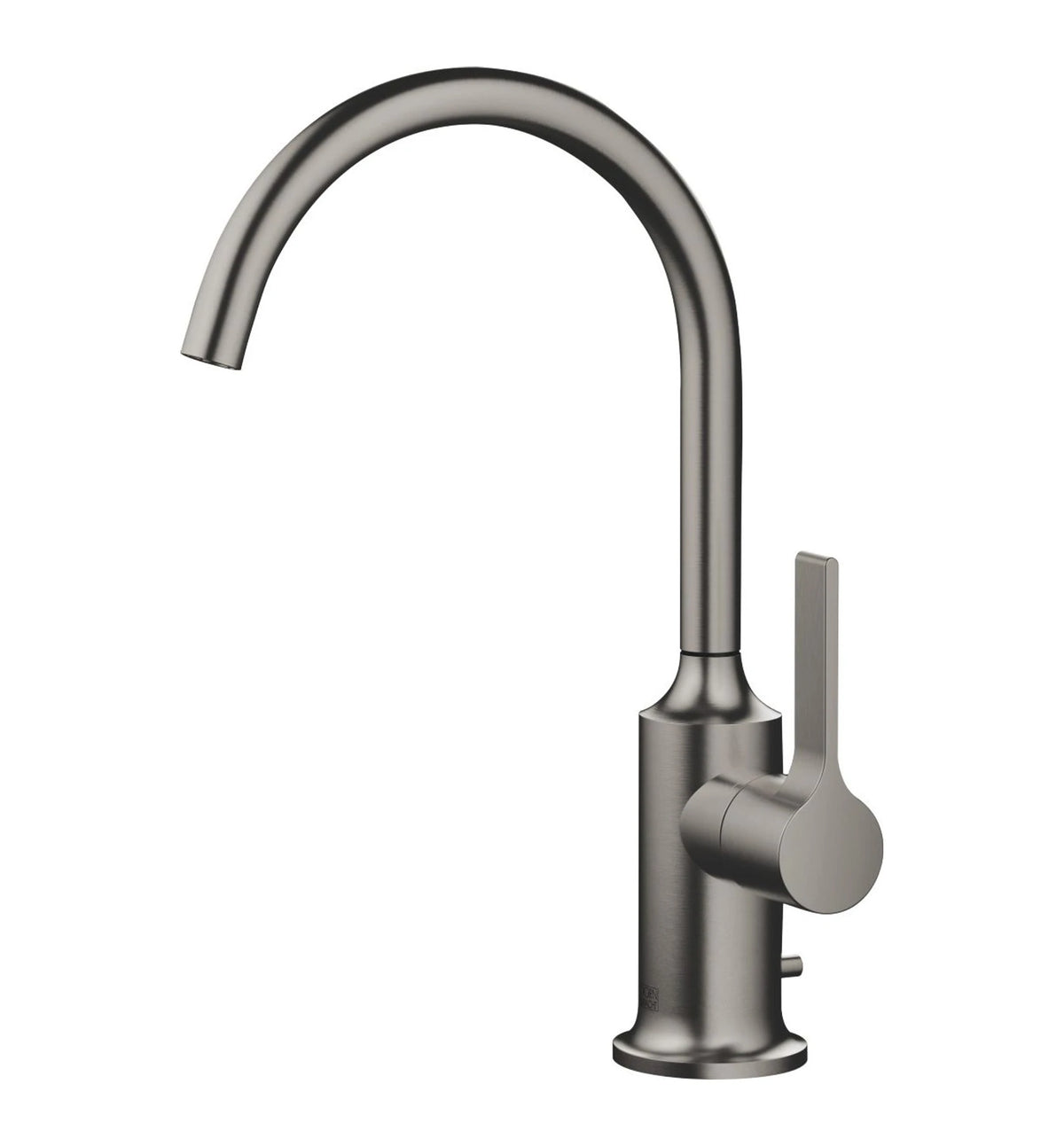 Tvättställsblandare Dornbracht VAIA med spakgrepp, lyftventil och svängbar pip 167 mm Borstad Dark Platinum