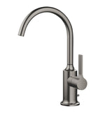 Tvättställsblandare Dornbracht VAIA med spakgrepp, lyftventil och svängbar pip 167 mm Borstad Dark Platinum