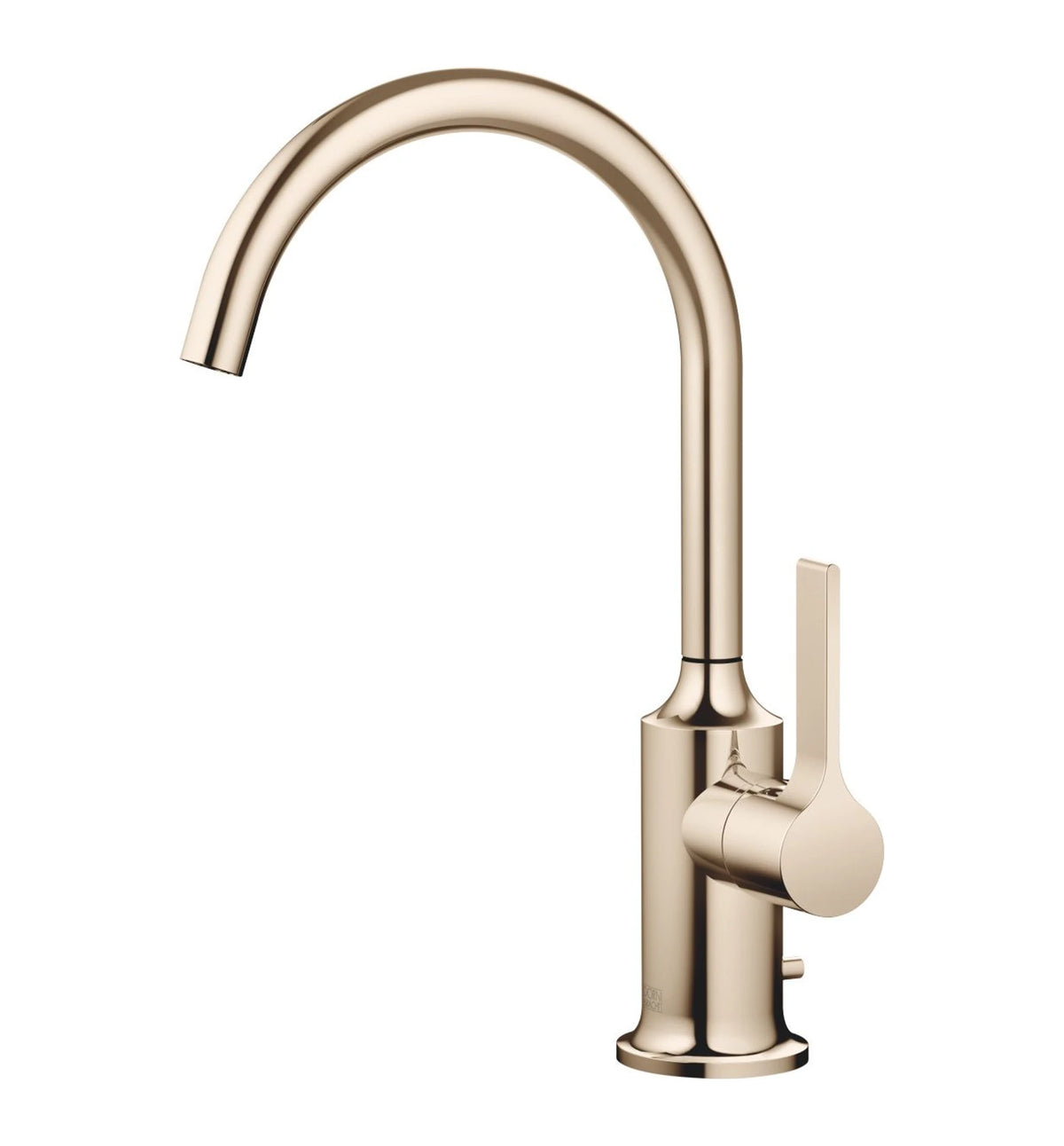 Tvättställsblandare Dornbracht VAIA med spakgrepp, lyftventil och svängbar pip 167 mm Champagne