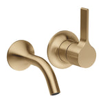 Väggmonterad engreppsblandare Dornbracht VAIA till tvättfat 125 mm Borstad Dark Brass