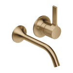 Väggmonterad engreppsblandare Dornbracht VAIA till tvättfat 190 mm Borstad Dark Brass
