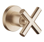 Väggventil Dornbracht TARA 3/4" med kryssgrepp Borstad Champagne