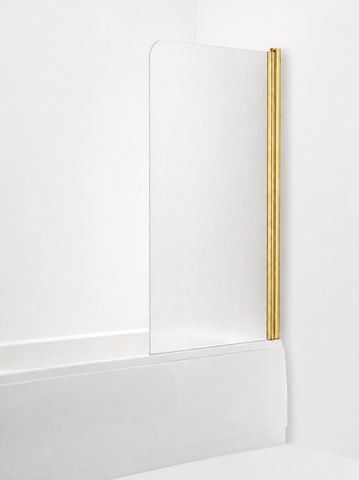 Badkarsvägg Duschbyggarna Bad Modell 23 Svängbar, 700x1500, högerhängd, Guldoptik, Isglas