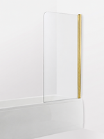 Badkarsvägg Duschbyggarna Bad Modell 23 Svängbar, 700x1500, högerhängd, Guldoptik, Klarglas