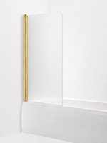 Badkarsvägg Duschbyggarna Bad Modell 23 Svängbar, 700x1500, vänsterhängd, Guldoptik, Isglas
