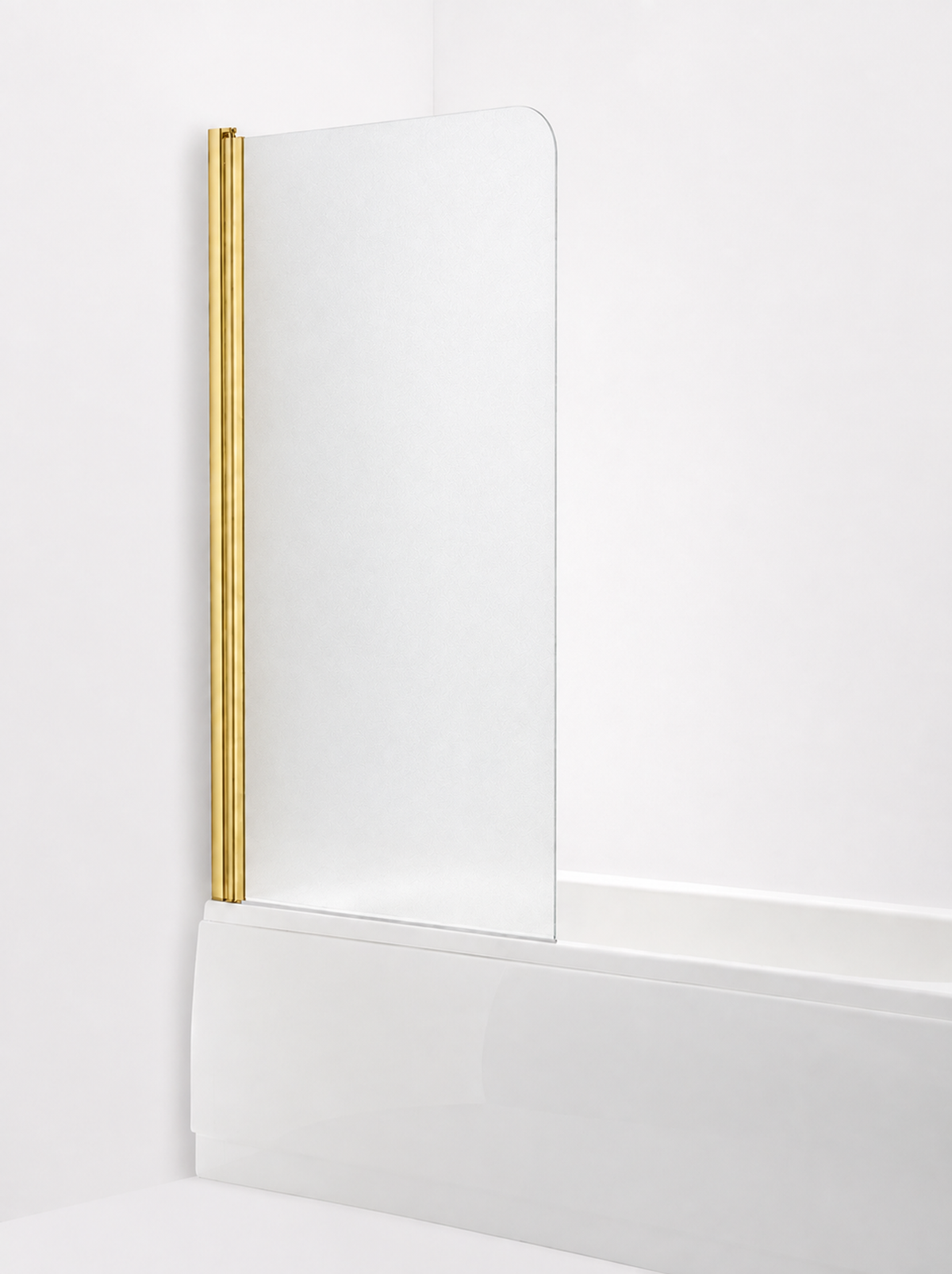 Badkarsvägg Duschbyggarna Bad Modell 23 Svängbar, 700x1500, vänsterhängd, Guldoptik, Isglas