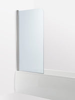 Badkarsvägg Duschbyggarna Bad Modell 23 Svängbar, 700x1500, vänsterhängd, Kromoptik, Isglas
