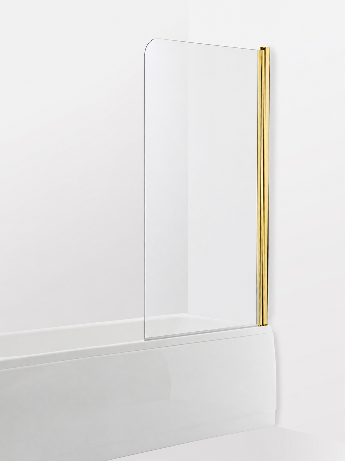 Badkarsvägg Duschbyggarna Bad Modell 23 Svängbar, 800x1500, högerhängd, Guldoptik, Klarglas