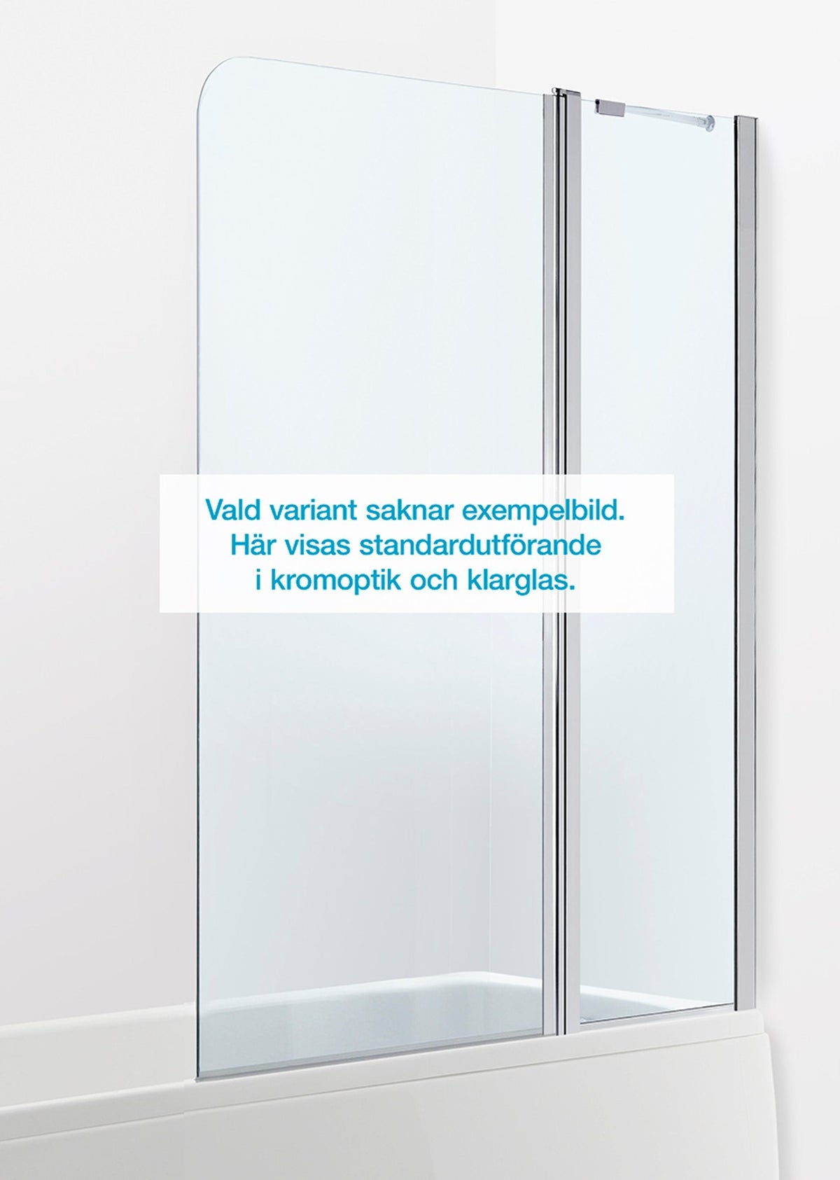 Badkarsvägg Duschbyggarna Bad Modell 86, 700x1500 mm, Svart matt