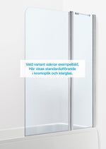 Badkarsvägg Duschbyggarna Bad Modell 86, 700x1500 mm, Svart matt
