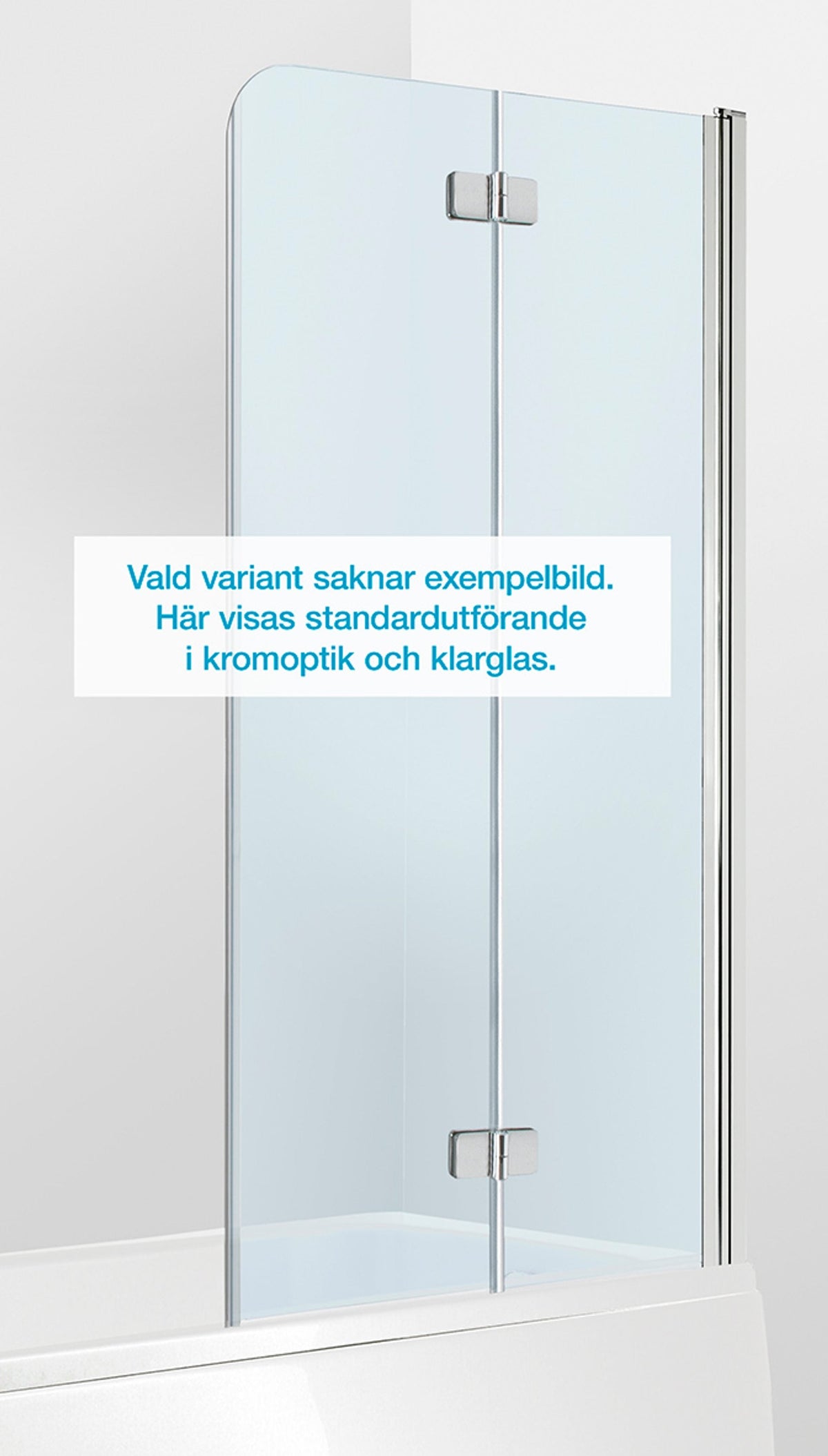Badkarsvägg Duschbyggarna Bad Modell 96 Vikdörr måttbeställd, Högerhängd, Kromoptik, Bruntonat