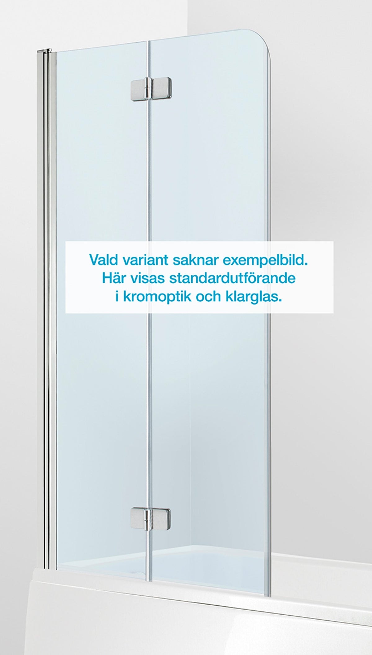Badkarsvägg Duschbyggarna Bad Modell 96 Vikdörr, Vänsterhängd, 800x1500, Svart matt