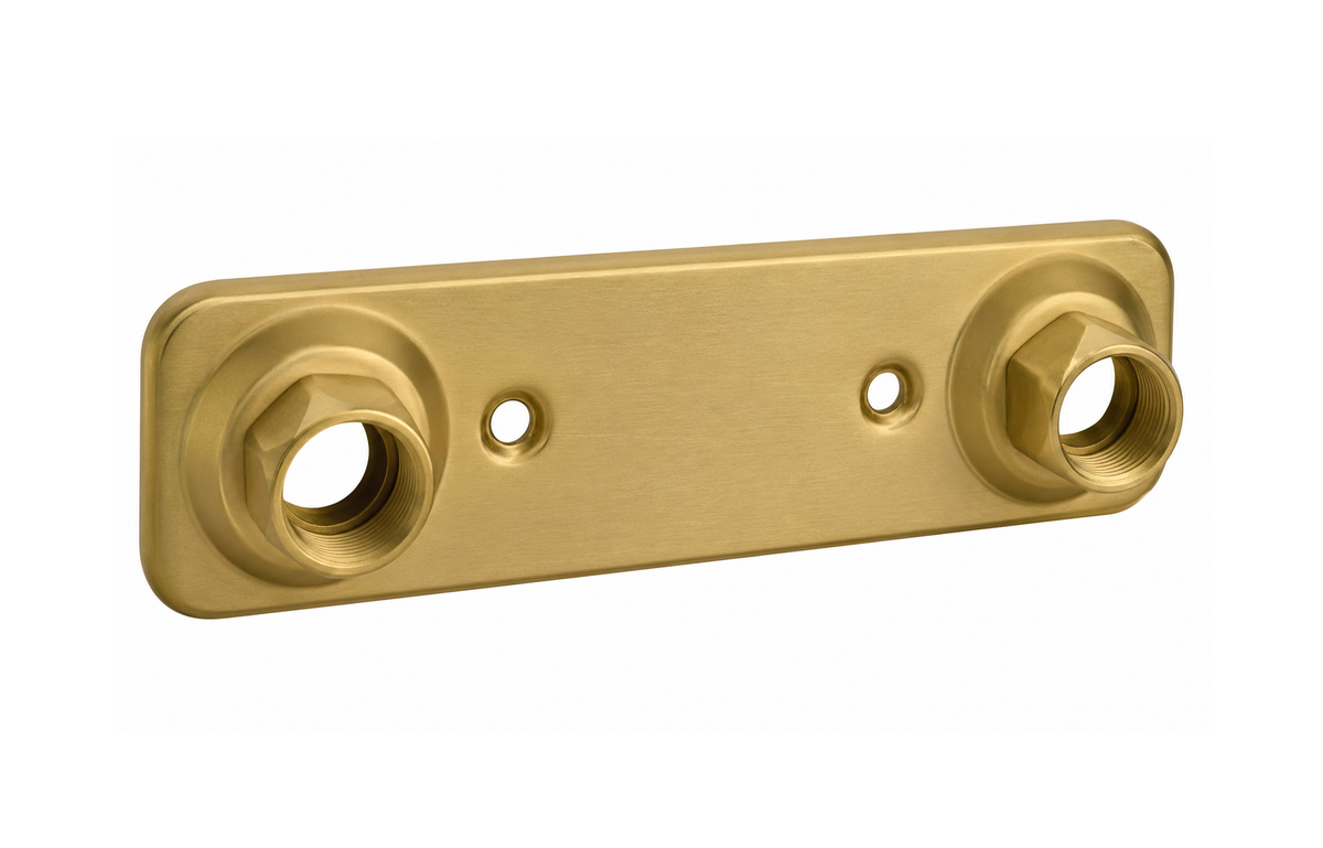 Blandarfäste Duschbyggarna c/c 160 mm för dold rördragning, Brushed Gold, CU 12/15