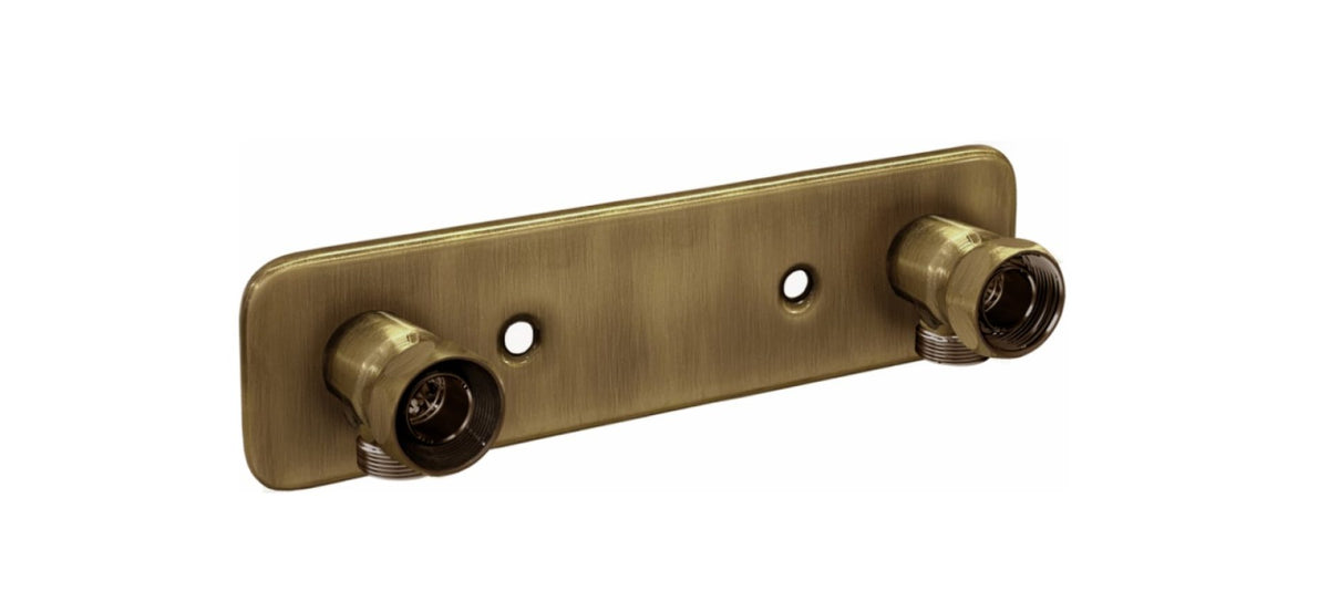 Blandarfäste Duschbyggarna c/c 160 mm för utanpåliggande rördragning, Brons