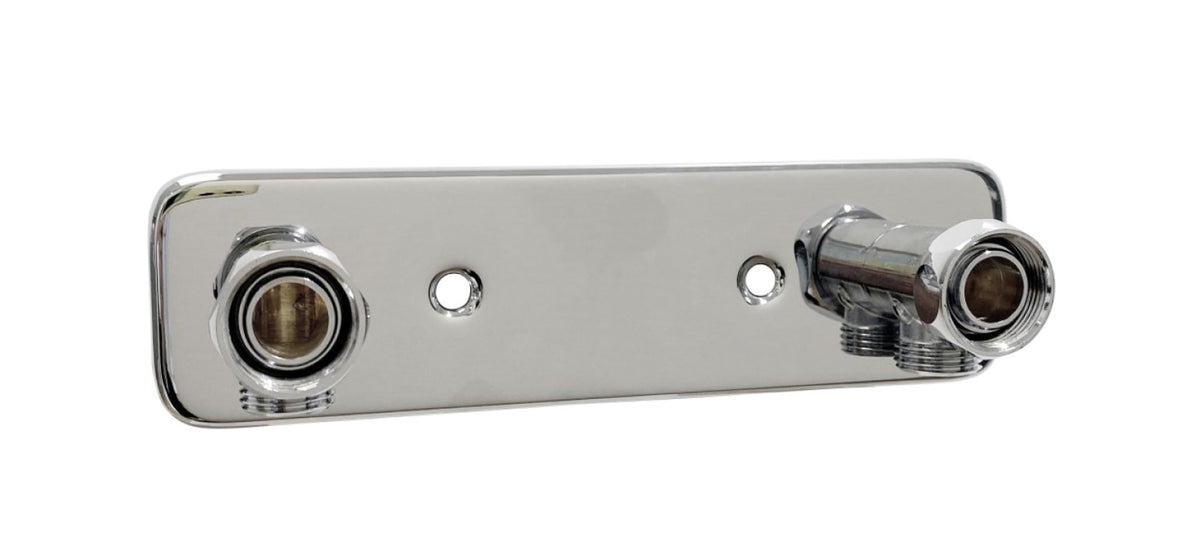 Blandarfäste Duschbyggarna c/c 160 mm för utanpåliggande rördragning, Krom