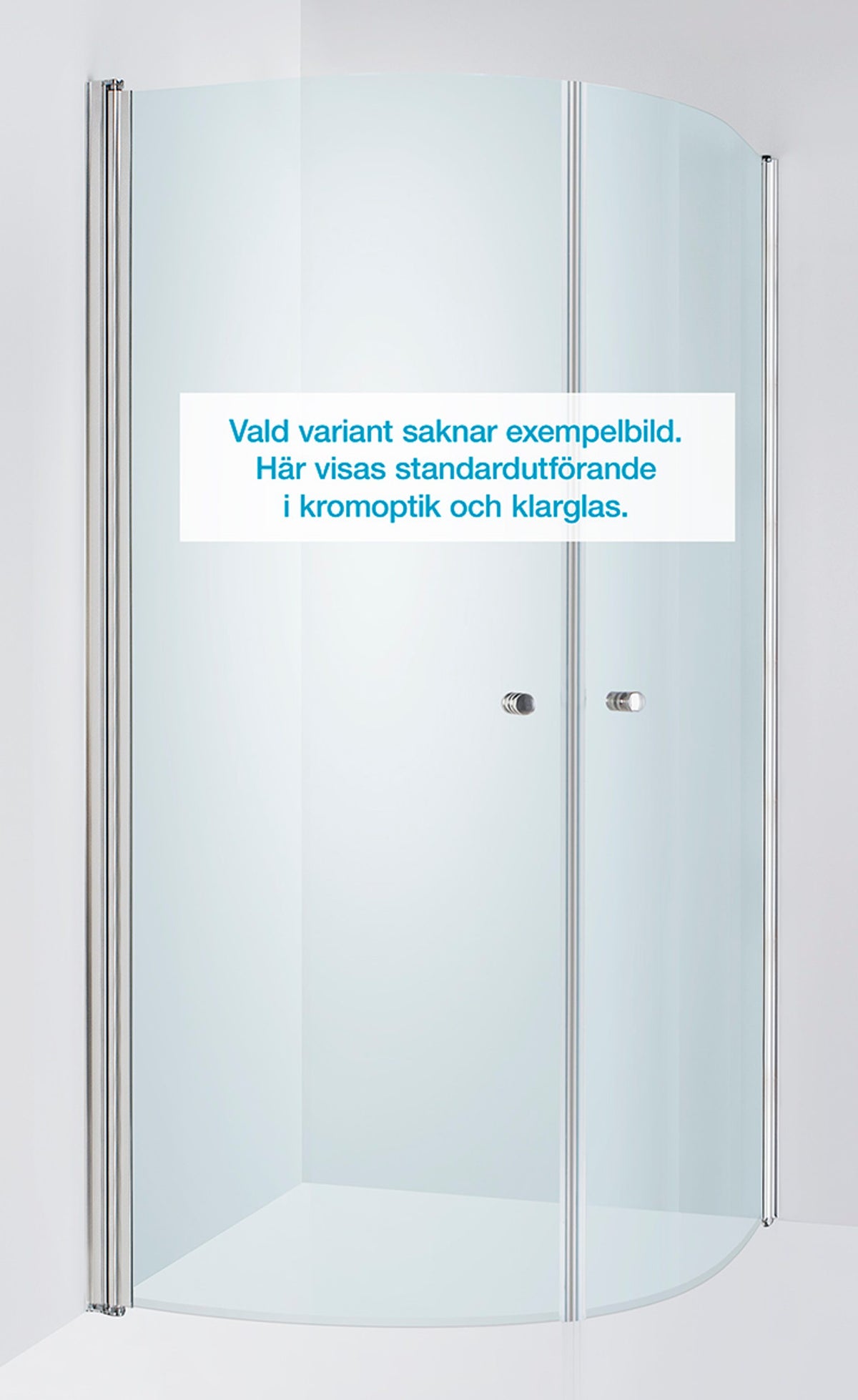 Duschhörna Duschbyggarna Corny de Luxe, 700x700 mm, RAL-färg, Klarglas