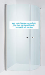 Duschhörna Duschbyggarna Corny de Luxe, 700x700 mm, RAL-färg, Klarglas