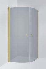 Duschhörna Duschbyggarna Corny de Luxe, 900x900 mm, Guldoptik, Gråtonat