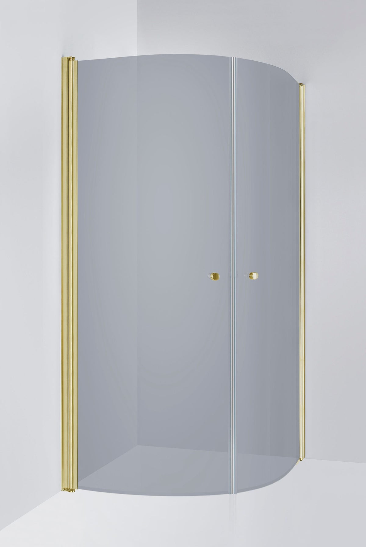 Duschhörna Duschbyggarna Corny de Luxe, 900x900 mm, Guldoptik, Gråtonat